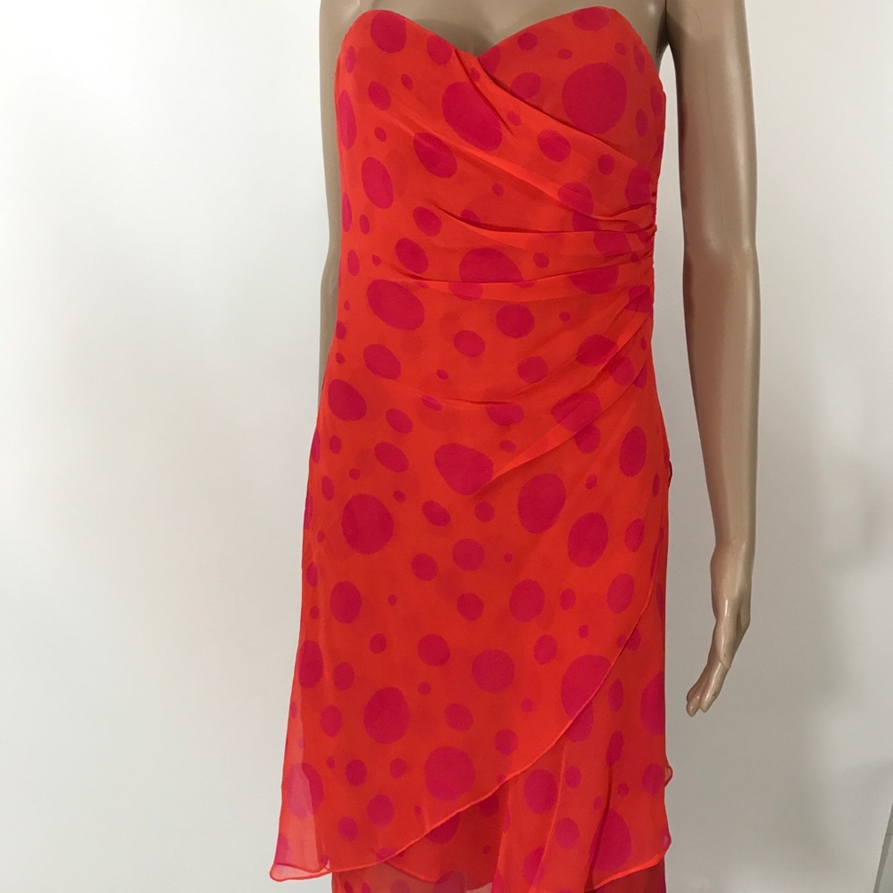 Silk Strapless Sweetheart Dress NWT